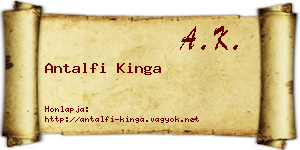 Antalfi Kinga névjegykártya